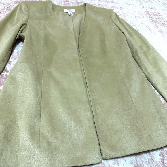 Talbots Suede Blazer Jacket With Pockets - Picture 2 of 10